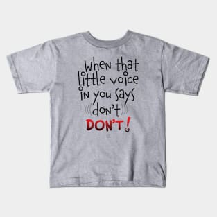 Little Voice-black Kids T-Shirt